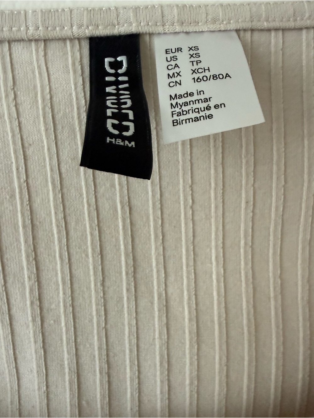 H&M Beige Ribbed Mini Dress - Picture 2 of 2